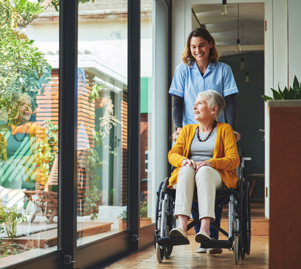 senior in wheelchair